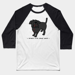 Animals with Sharp Teeth Halloween Horror Dog Baseball T-Shirt